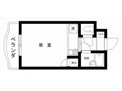 メゾンH&D(ワンルーム/2階)の間取り写真