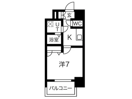 エスリード大須観音プリモ(1K/5階)の間取り写真
