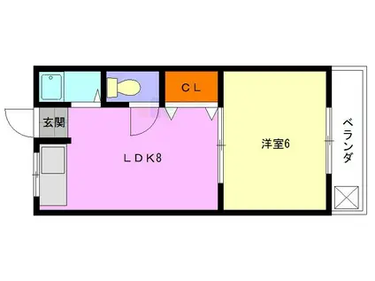 三栄マンション(1LDK/3階)の間取り写真