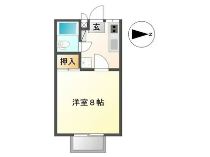 メゾンNIAS(1K/2階)の間取り写真