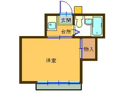 ハイツシャロン(1K/1階)の間取り写真