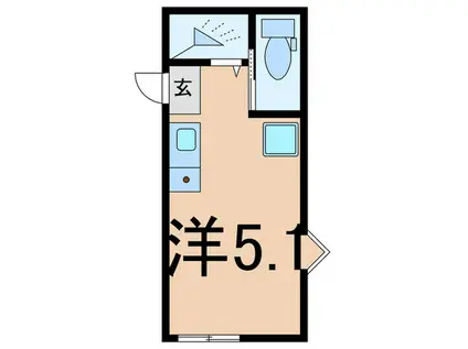 ベルラシック川崎(ワンルーム/3階)の間取り写真
