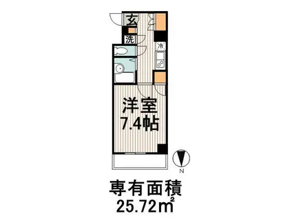ラグーンシティ文京小石川(1K/7階)の間取り写真