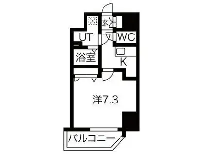 エスリード大須デュオ(1K/6階)の間取り写真