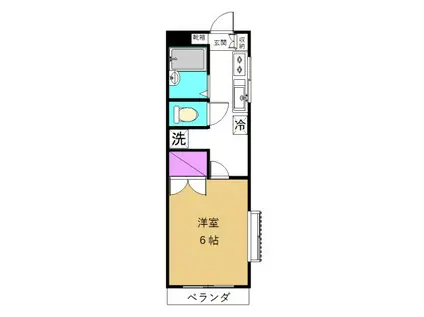 メゾンアヅミ(1K/2階)の間取り写真