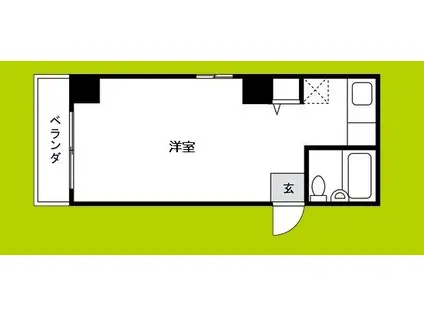 チサンマンション心斎橋二番館(ワンルーム/3階)の間取り写真
