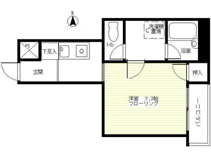 サンコートKOJIKA(1K/3階)の間取り写真