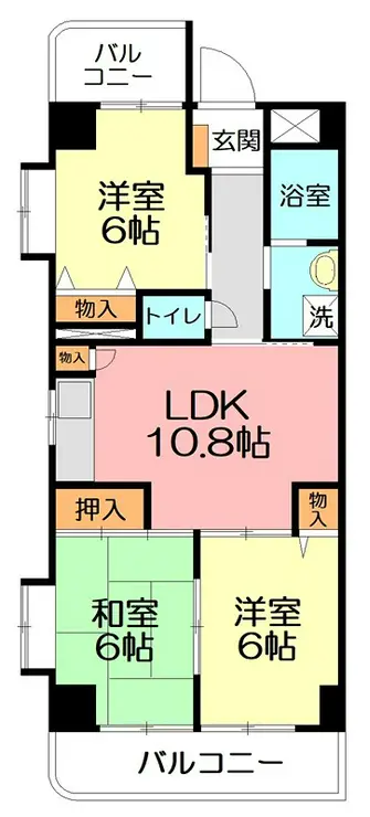 コルビュジェ湘南台 3階階 間取り