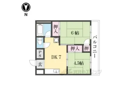 新栄マンション(2DK/2階)の間取り写真