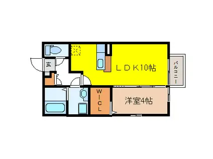 シャルマンコート杜A(1LDK/2階)の間取り写真
