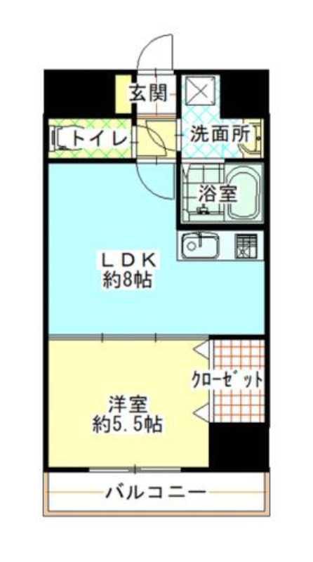 セリオンパレス(1LDK/8階)の間取り写真