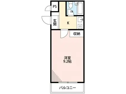 コンフォールマキノ(1K/3階)の間取り写真