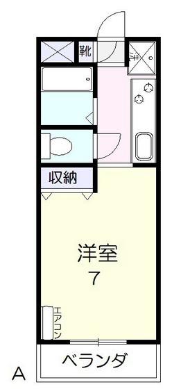 ファインパーク原尾島(1K/1階)の間取り写真