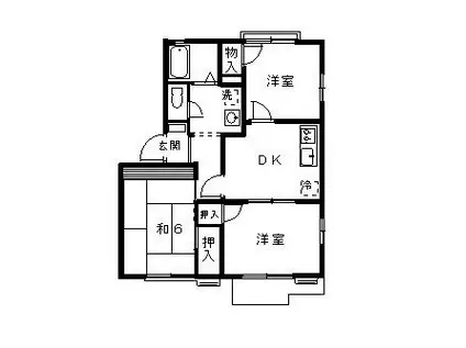 サニーコート(3DK/2階)の間取り写真