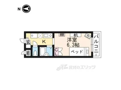 ピーターラビット壱番館(1K/3階)の間取り写真