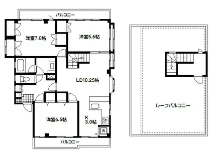 ゴールドクレスト(3LDK/4階)の間取り写真