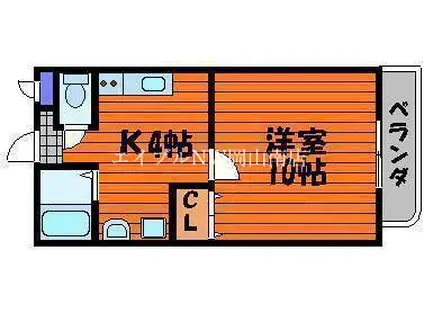 LUZ62(1K/1階)の間取り写真