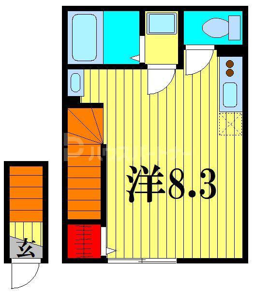 MQUARTO松戸新田(ワンルーム/2階)の間取り写真
