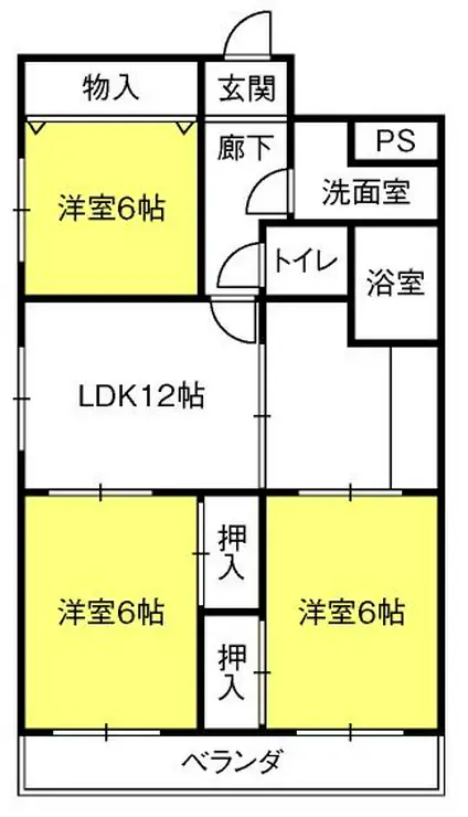 ロイヤルメゾンII 2階階 間取り