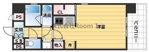ラナップスクエア堺筋本町(ワンルーム/15階)の間取り写真