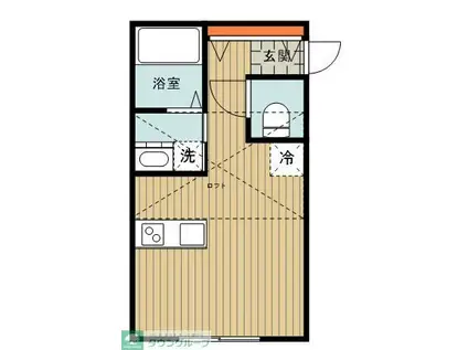 ＪＲ高崎線 桶川駅 徒歩7分 2階建 築1年(ワンルーム/1階)の間取り写真