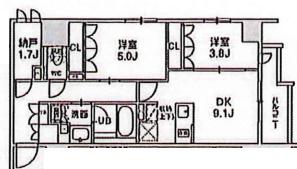シーズンフラッツ新大塚(2SDK/5階)の間取り写真