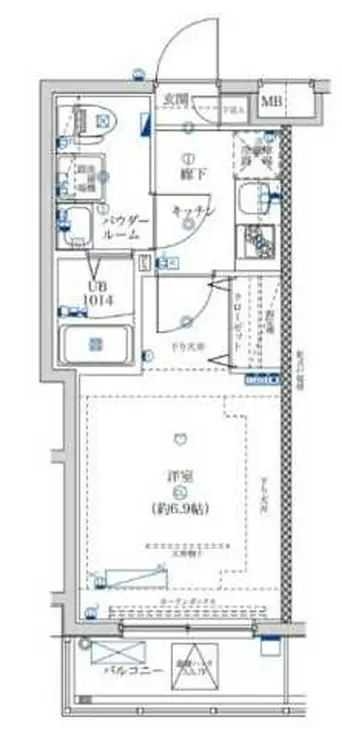プレスト武蔵小杉 7階階 間取り