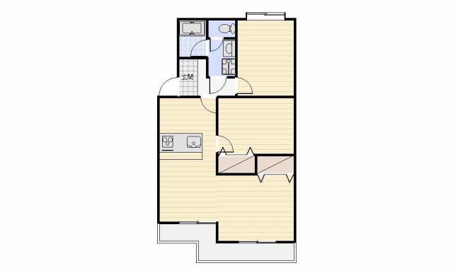 マンションストークV(2LDK/1階)の間取り写真