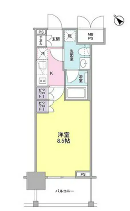 常盤レジデンシア荻窪 3階階 間取り