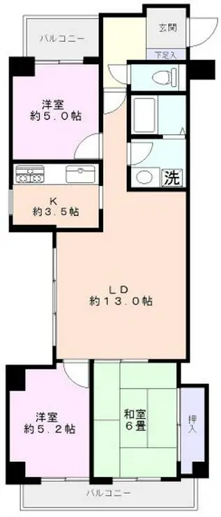 ロカシオン原町 4階階 間取り