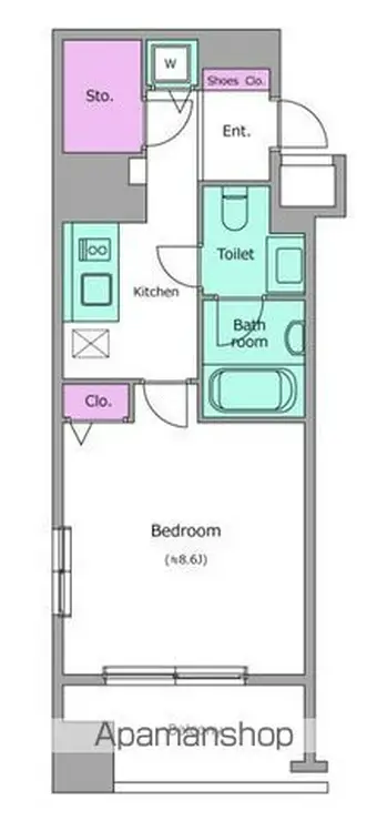 レジディア築地 7階階 間取り