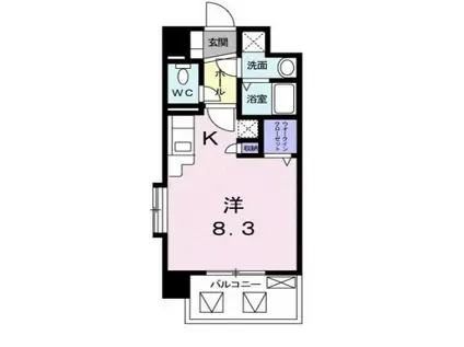 サクラディア(1K/2階)の間取り写真