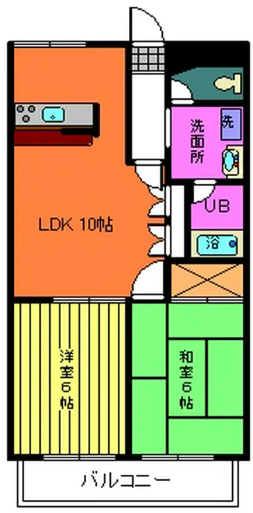 リバーサイド参番館 2階階 間取り