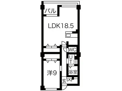 パインアネックス(1LDK/3階)の間取り写真