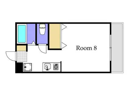 サリチェ・イマ(1K/1階)の間取り写真