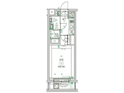 セジョリ中野新橋レジデンス(1K/1階)の間取り写真