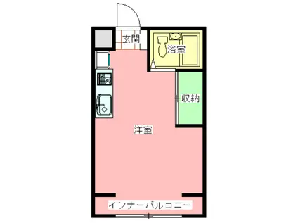 GLORY(ワンルーム/3階)の間取り写真