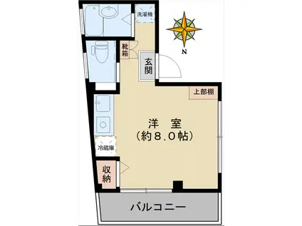 リベール弥生(ワンルーム/3階)の間取り写真