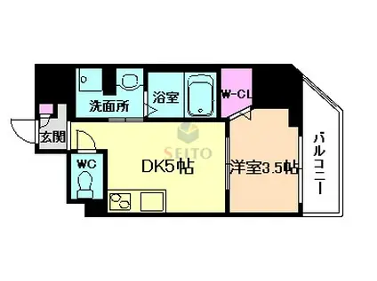 ILE RICHE NISHINAKAJIMA(1DK/8階)の間取り写真