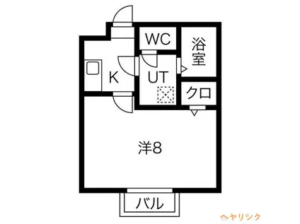 プリミエールモアグリーン(1K/1階)の間取り写真