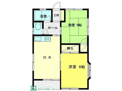 メルシー神山(2DK/2階)の間取り写真