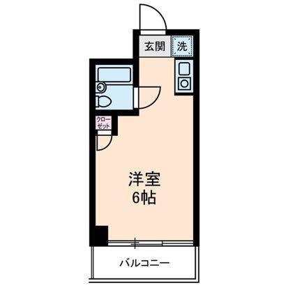 メインステージ新丸子駅前(ワンルーム/1階)の間取り写真