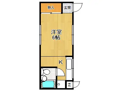 攝陽ハイツ(1K/2階)の間取り写真