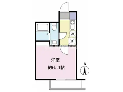 グリーンビュー都立大学(1K/2階)の間取り写真