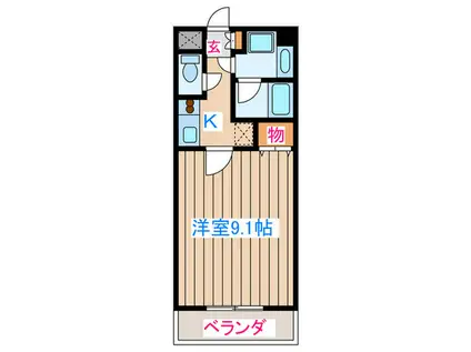 CITY連坊(1K/5階)の間取り写真