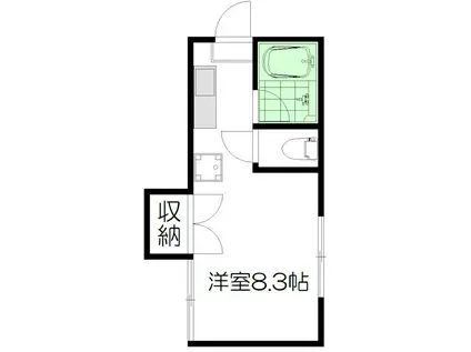 エイトハイム(ワンルーム/1階)の間取り写真