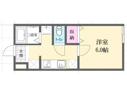 RUMIE-RU加古川美乃利(1K/1階)の間取り写真