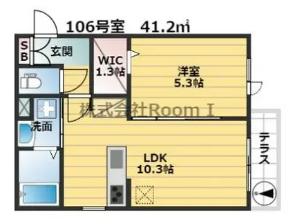 GRANDEUR都島・旭化成ヘーベルメゾンHEBEL HAUS(1LDK/1階)の間取り写真