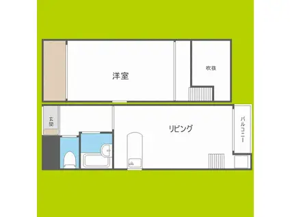 エクトIII(1DK/7階)の間取り写真