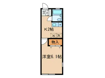 BELLE HOUSE(ワンルーム/1階)の間取り写真